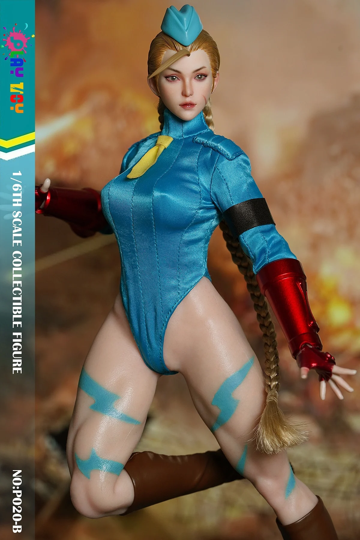 Fighting Female Warrior (Cammy White, Blue)