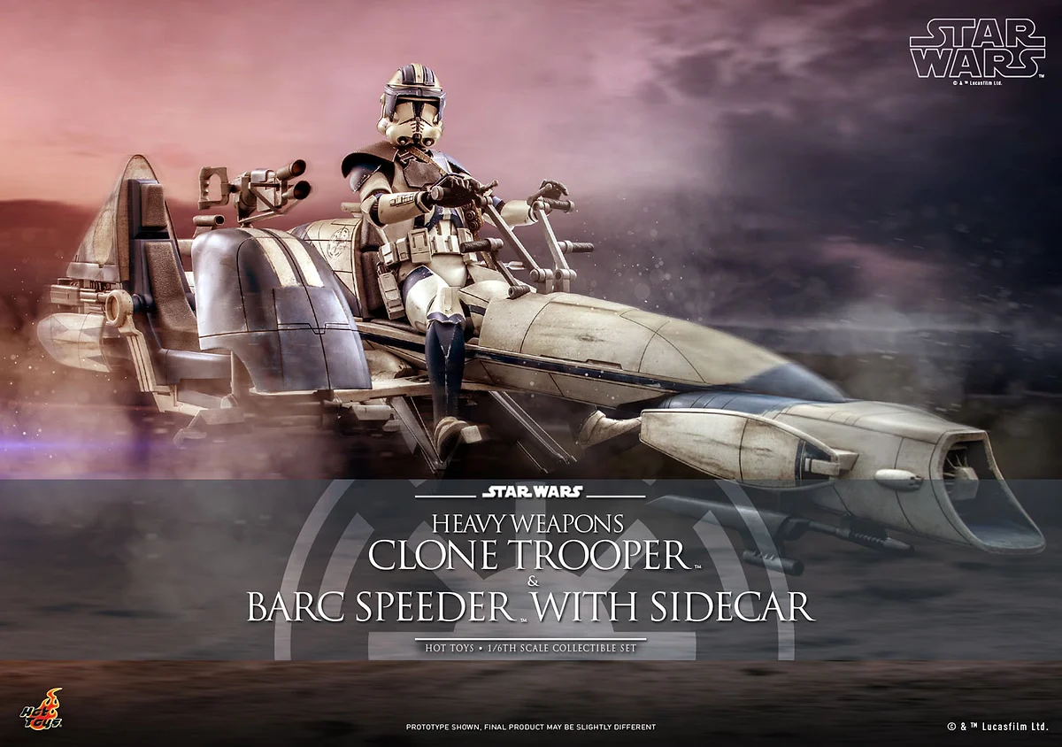 Heavy Weapons Clone Trooper & BARC Speeder With Sidecar