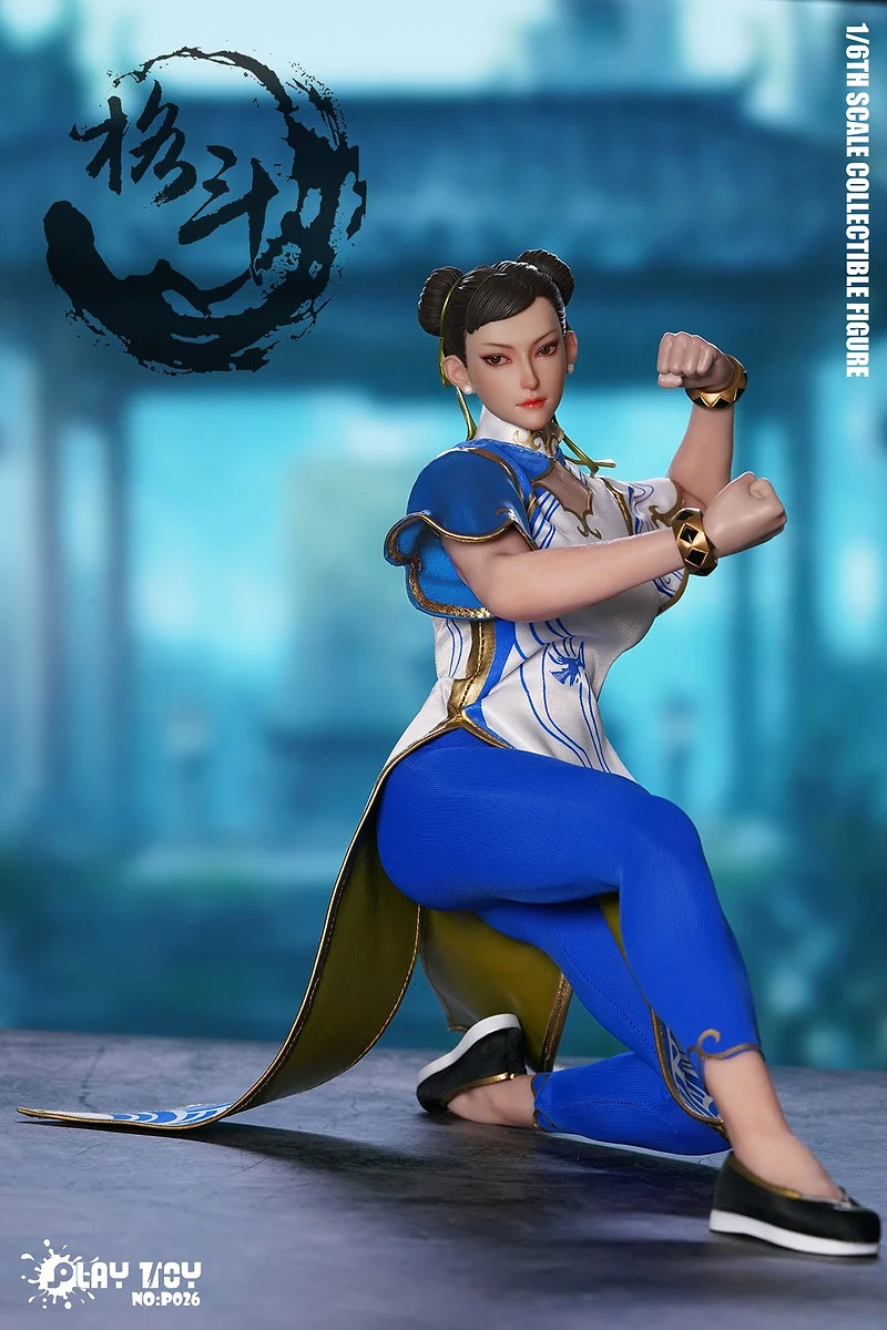 Fighting Goddess (Chun-Li, SF6 Blue Cheongsam Leggings)