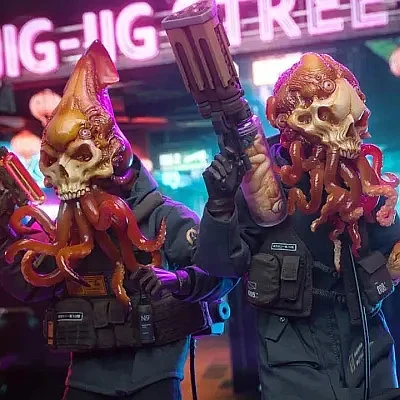 The Ghost Octopus Brothers with Mutant Cephalopod Girl