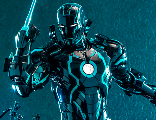 Iron Man Mark IV (Neon Tech) With Suit-Up Gantry