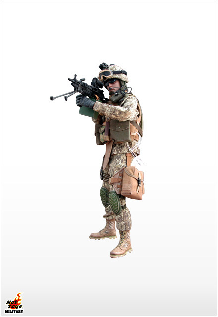 USMC Three Infantry Battalions in Fallujah - M249 SAW Gunner